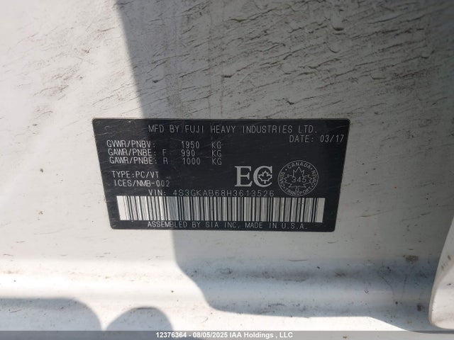 4S3GKAB68H3613526 Subaru na