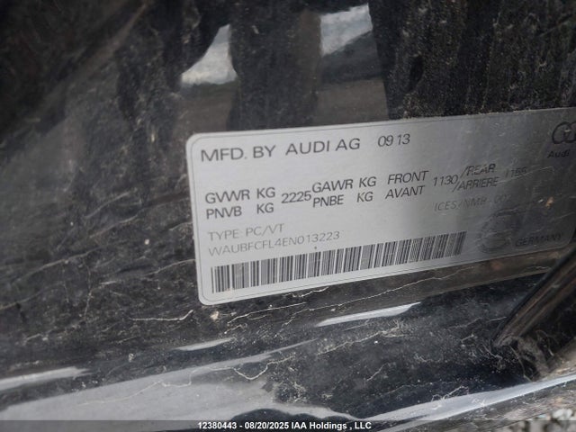 Audi flex fuel engine 2014 WAUBFCFL4EN013223 Image 9