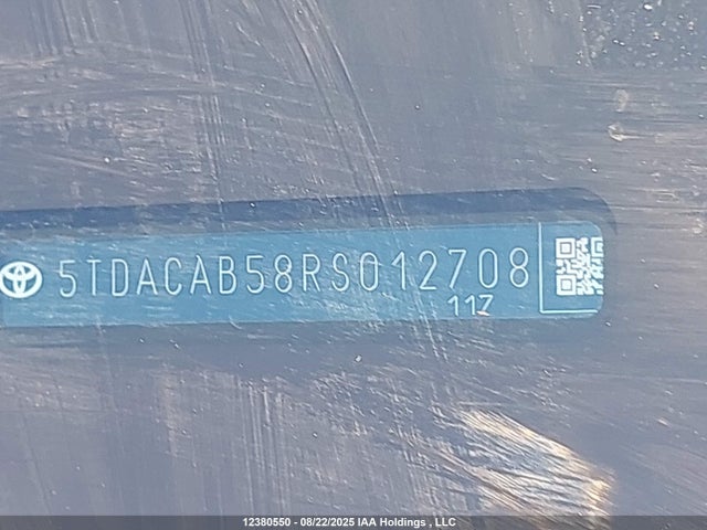 5TDACAB58RS012708 Toyota Grand Highlander Hybrid Xle