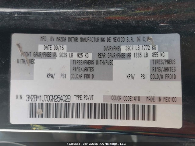 3MZBM1U70GM254029 Mazda pe