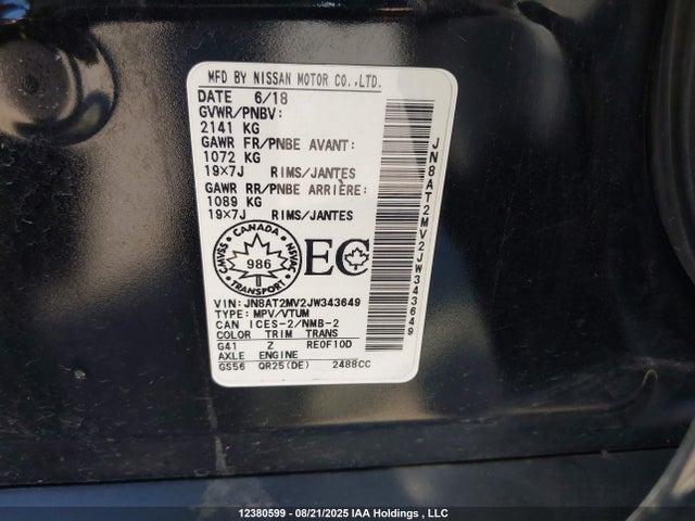 JN8AT2MV2JW343649 Nissan 2018