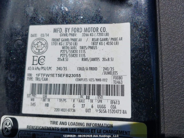 Ford F-150 2014 1FTFW1ET5EFB23055 Image 18