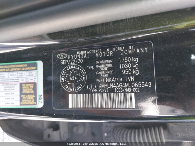 KMHLN4AG4MU065543 Hyundai mpi nu pe