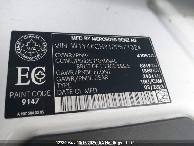12380984 :رقم المزاد ، W1Y4KCHY1PP571324 vin ، 2023 Mercedes-benz Sprinter 2500 مزاد بيع
