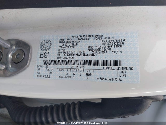 Ford gtdi a 2024 1FMCU9NA3RUA89877 Image 9