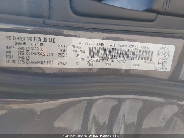 1C4RJFAG4JC417740 Jeep 2018