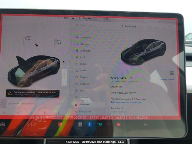 Tesla MODEL 3 2019 5YJ3E1EA3KF322237 Image 7