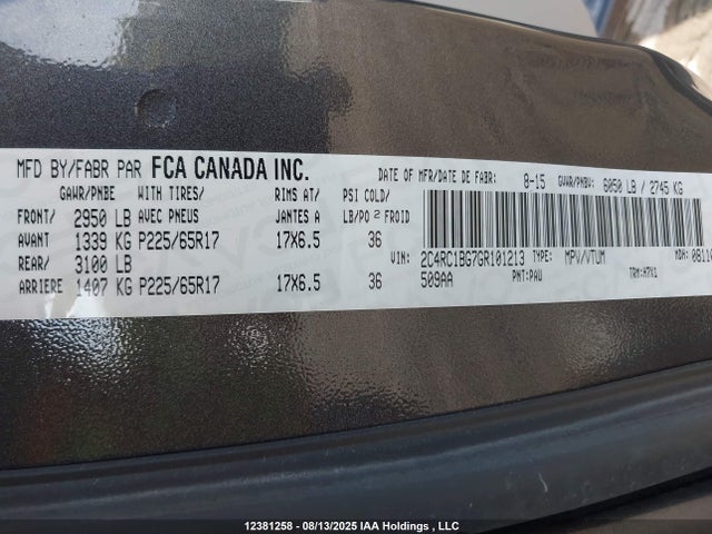 2C4RC1BG7GR101213 Chrysler Town and Country