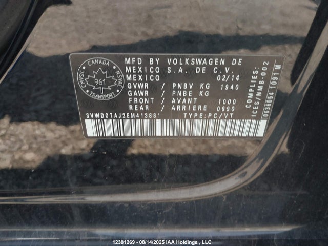 3VWD07AJ2EM413881 Volkswagen Jetta