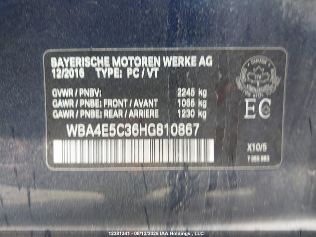 BMW 440I 2017 WBA4E5C36HG810867 Image 9