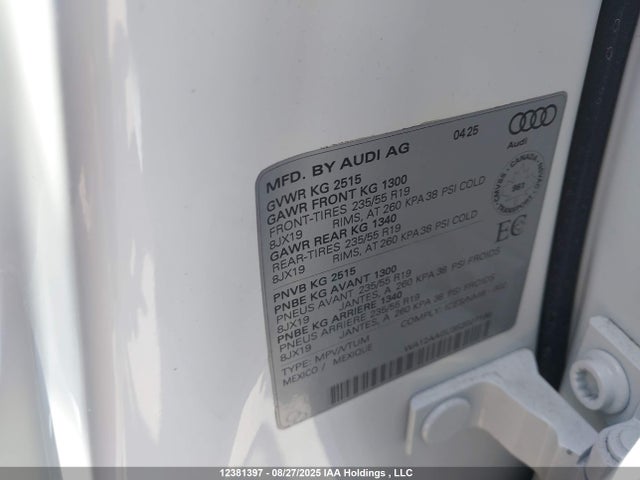 WA12AAGU3S2027196 Audi tfsi (2.0t)