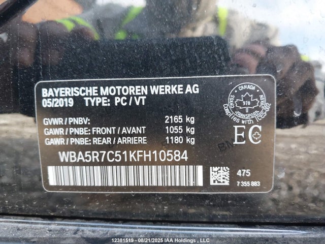 WBA5R7C51KFH10584 BMW 330I