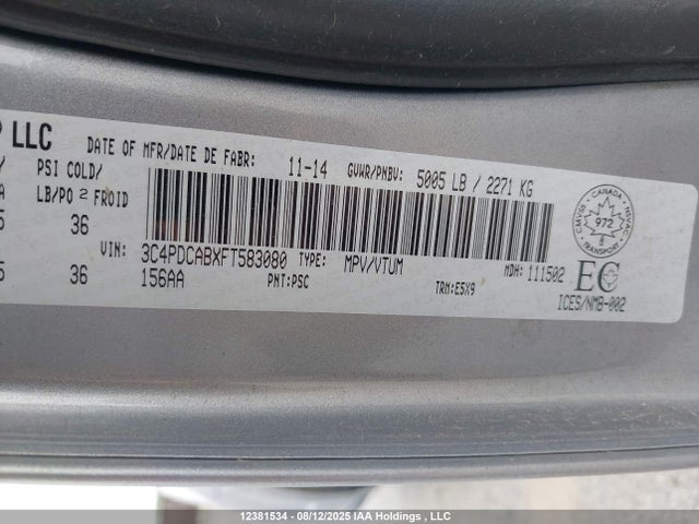 3C4PDCABXFT583080 Dodge 2015