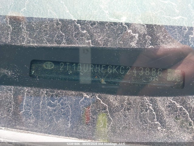 Toyota 2zr-fe 2019 2T1BURHE6KC243886 Image 19