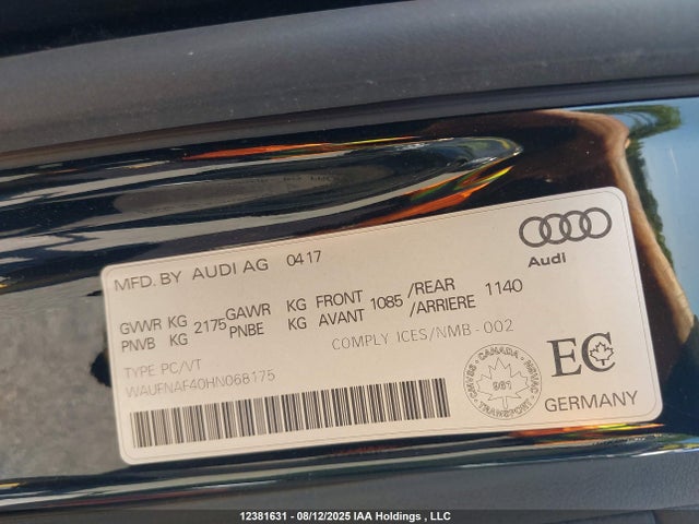 WAUFNAF40HN068175 Audi A4
