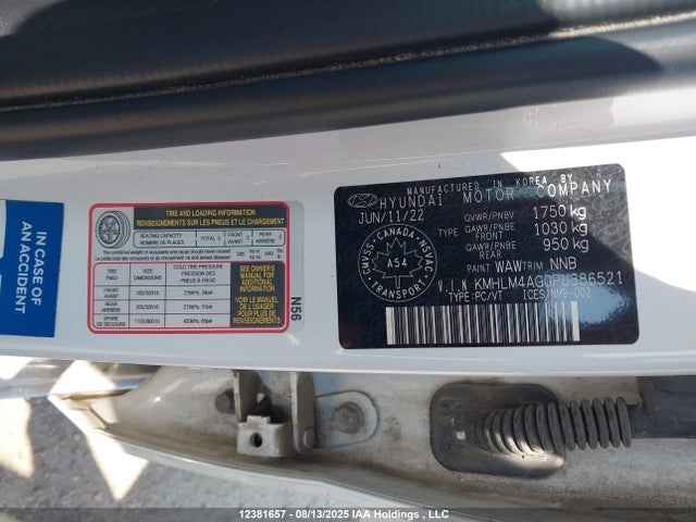 KMHLM4AG0PU386521 Hyundai mpi nu pe