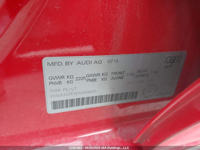 Audi flex fuel engine 2014 WAUKFCFL5EN009830 Image 19