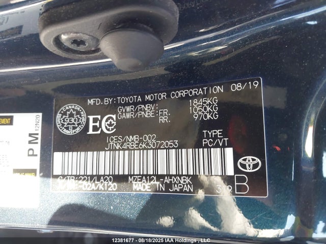 JTNK4RBE6K3072053 Toyota m20a-fks