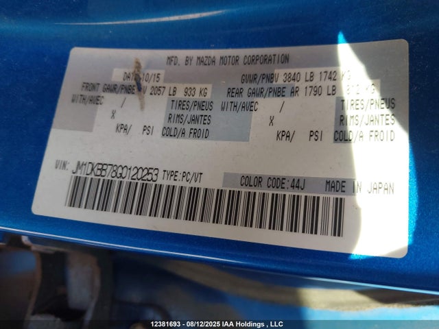 JM1DKBB78G0120253 Mazda pe