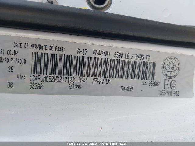 Jeep 2017 2017 1C4PJMCS2HD217103 Image 9