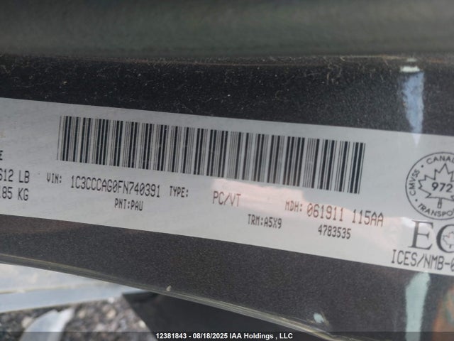 1C3CCCAG0FN740391 Chrysler 200