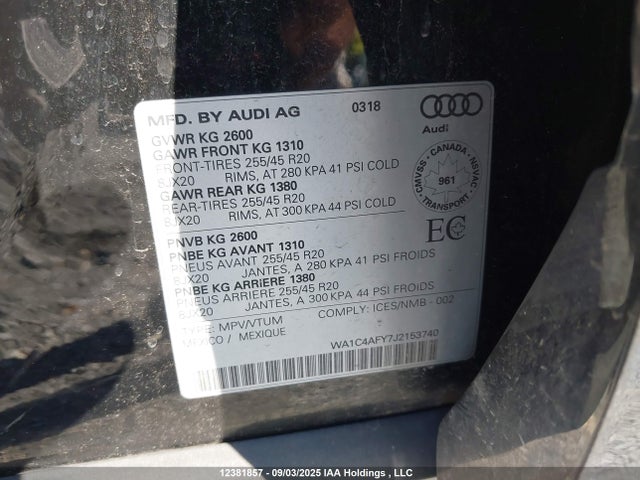 WA1C4AFY7J2153740 Audi SQ5