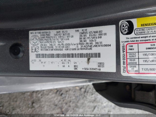 3FADP4EJ9EM105684 Ford 2014
