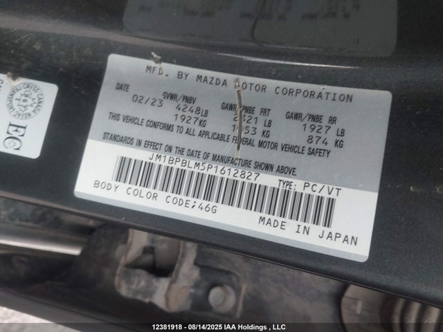JM1BPBLM5P1612827 Mazda pyukd