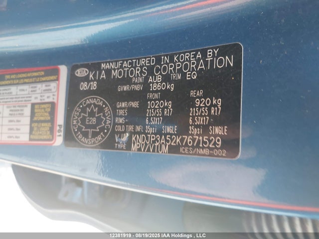 KNDJP3A52K7671529 KIA g gdi