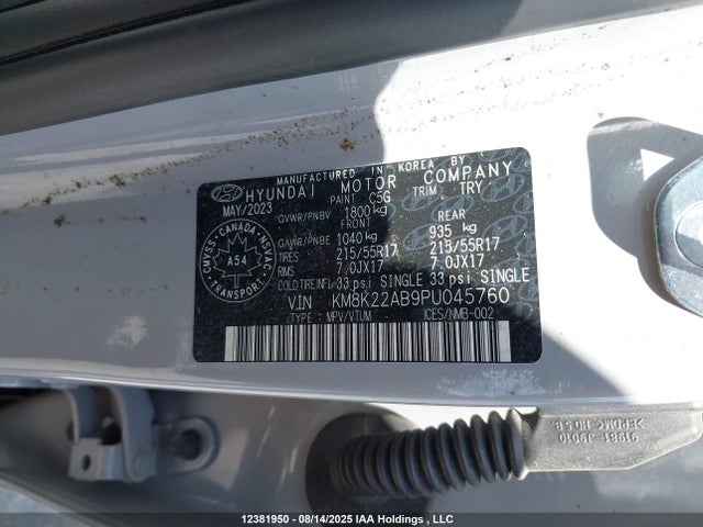Hyundai mpi nu pe 2023 KM8K22AB9PU045760 Image 9