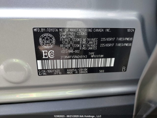 Toyota a25a-fxs 2024 2T3BWRFV5RW249143 Image 9
