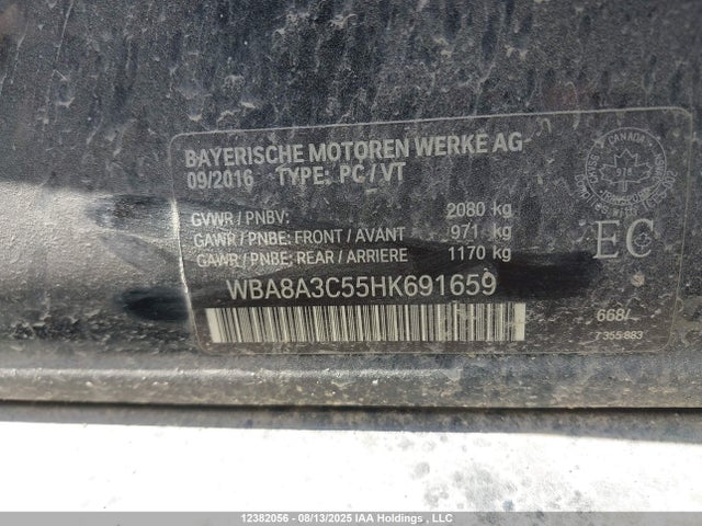 Продажа на аукционе авто 2017 Bmw 320i Xdrive, vin: WBA8A3C55HK691659, номер лота: 12382056