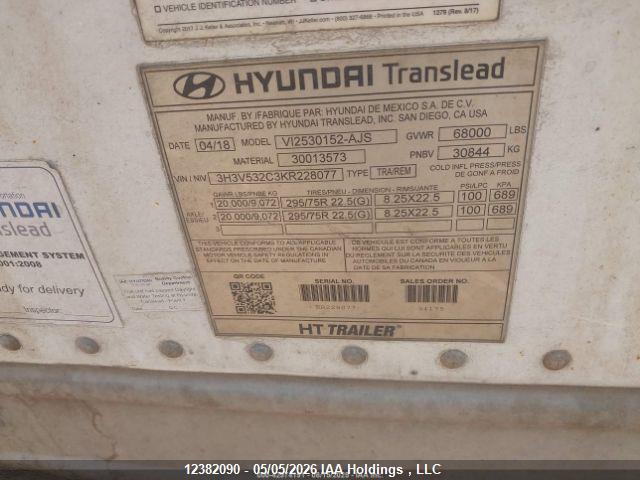 2019 Hyundai Translead Inc Hyundai Translead Inc მანქანა იყიდება აუქციონზე, vin: 3H3V532C3KR228077, აუქციონის ნომერი: 12382090