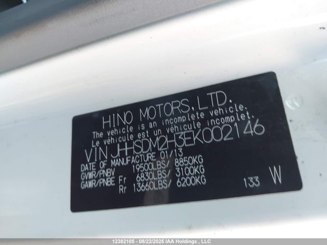 JHHSDM2H3EK002146 Hino J05e-tp