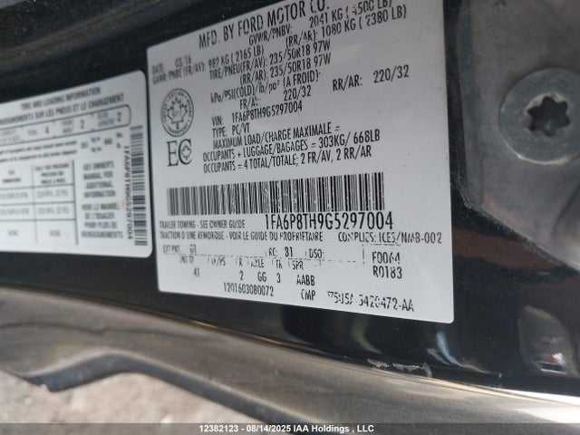 Ford Mustang 2016 1FA6P8TH9G5297004 Image 9