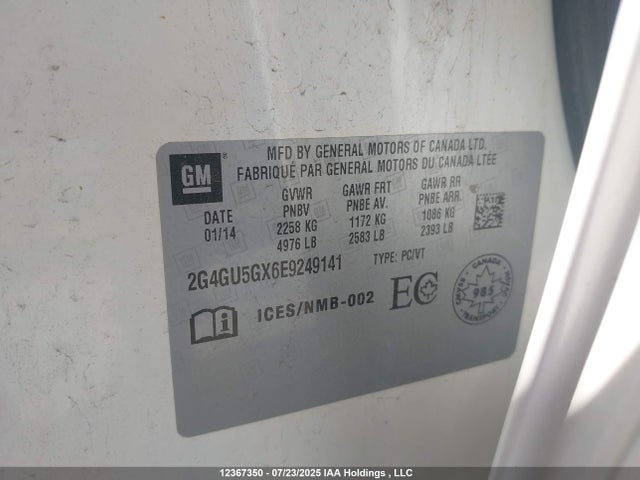 Buick ltg 2014 2G4GU5GX6E9249141 Image 18