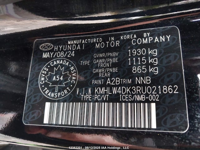 KMHLW4DK3RU021862 Hyundai t-gdi theta ii