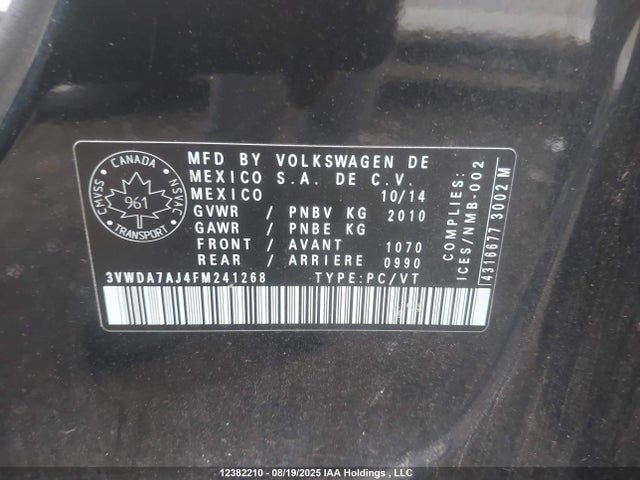 3VWDA7AJ4FM241268 Volkswagen 1.8t