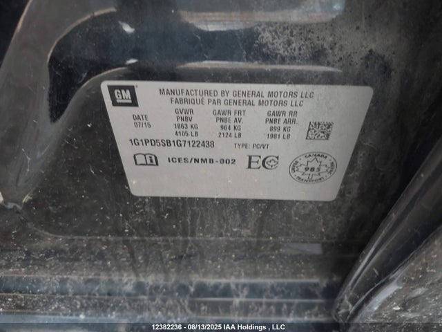 1G1PD5SB1G7122438 Chevrolet luv - vvt, alum, e85 max