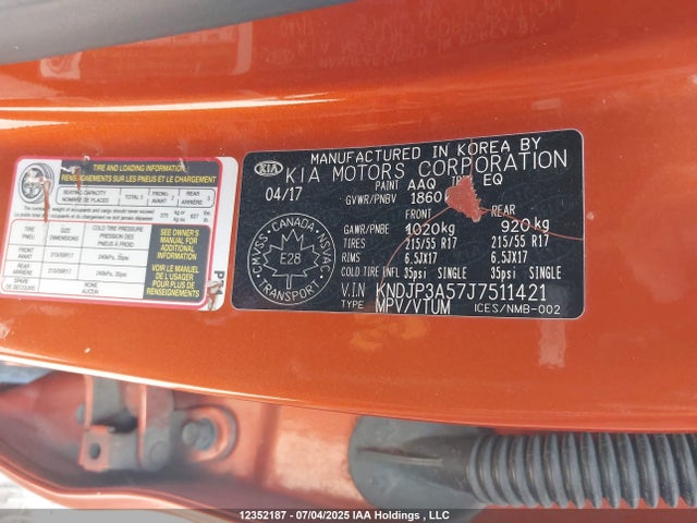 KIA g 2018 KNDJP3A57J7511421 Image 19