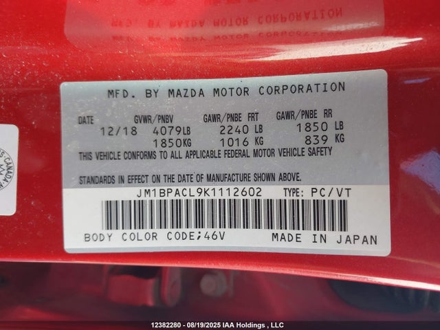 JM1BPACL9K1112602 Mazda py