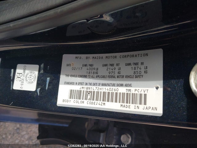 JM1BN1L72H1140260 Mazda pe