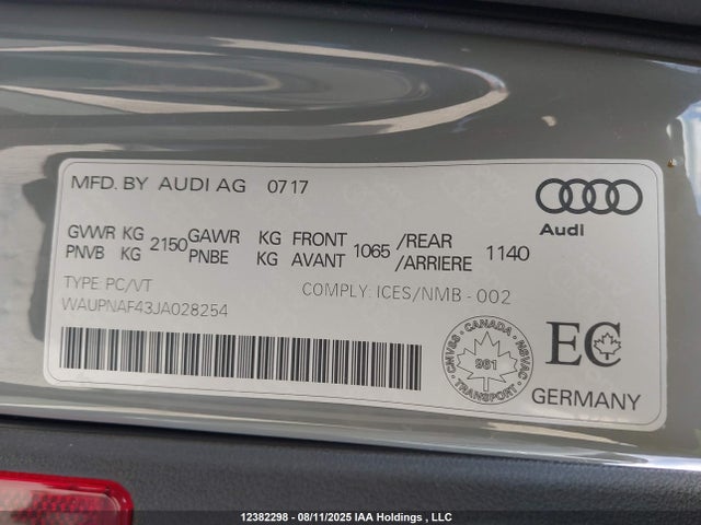 Audi A4 2018 WAUPNAF43JA028254 Image 9