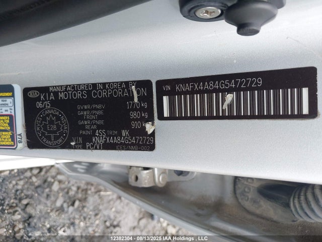 KNAFX4A84G5472729 KIA gdi nu