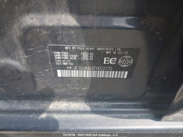 JF1GJAA68FH022770 Subaru 2.0l na