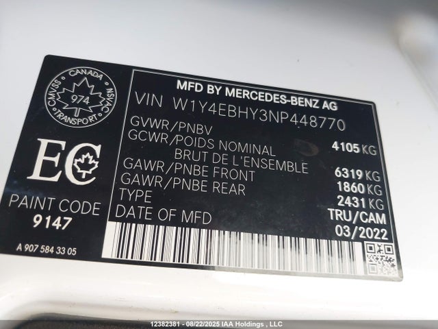 Mercedes-Benz om642 2022 W1Y4EBHY3NP448770 Image 8