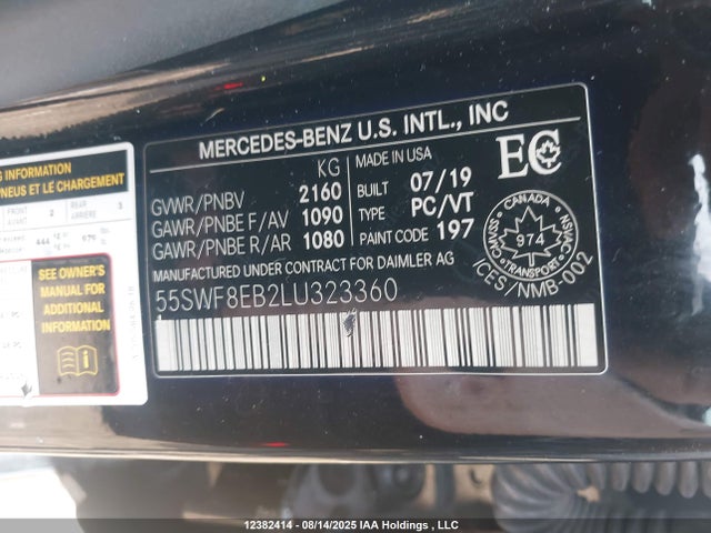 55SWF8EB2LU323360 Mercedes-Benz m264