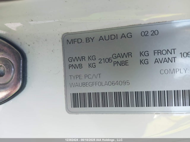 WAUBEGFF0LA064095 Audi A3