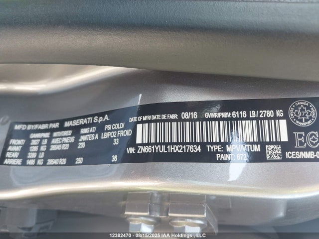 ZN661YUL1HX217634 Maserati m156e