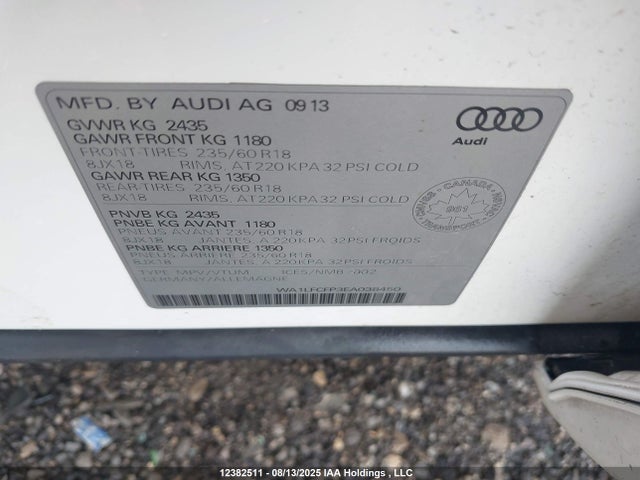WA1LFCFP3EA038450 Audi 2.0t